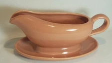 VINTAGE SANTA ANITA WARE MODERN GRAVY BOAT-CALIFORNIA Peach Salmon