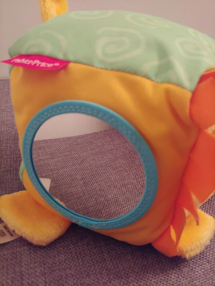 Квадратная плюшевая детская игрушка зеркало, лицо собаки бабочки Fisher Price для обучения активности - Изображение 2 из 4