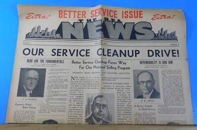 R.E.A. News Extra! Better Service Issue 1945 October Newspaper