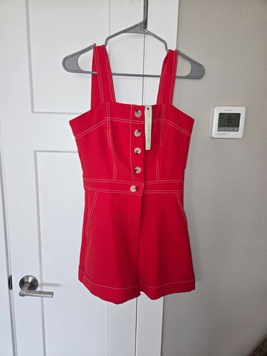 SHE+SKY Women Red Romper – Size Small | Perfect for Memorial Day or 4th of July! - Picture 3 of 5