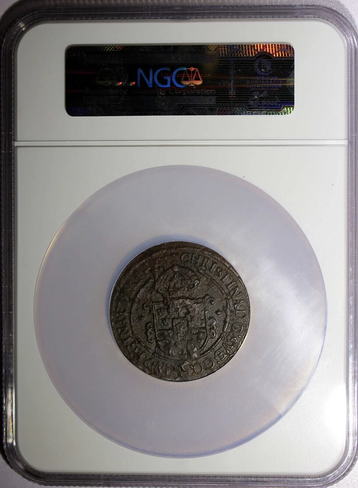 Sweden Cristina 1646 Ore NGC XF40 BN TOP GRADED ! OVERSIZE SLAB ! KM# 162.2 (02) - Image 4 of 4