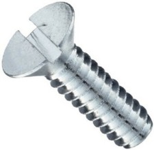 M4 X 20 Slotted FLAT HEAD ZINC MACHINE SCREW (qty 20) 4mm x 20mm Made in USA