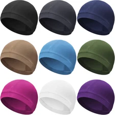 Skull Caps Helmet Liners Soft Elastic Cycling Hats Motorcycle Beanie Wicking Cap