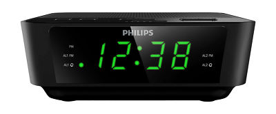 Philips Digital Alarm Clock FM Radio AJ3116M/37 Tested Working.