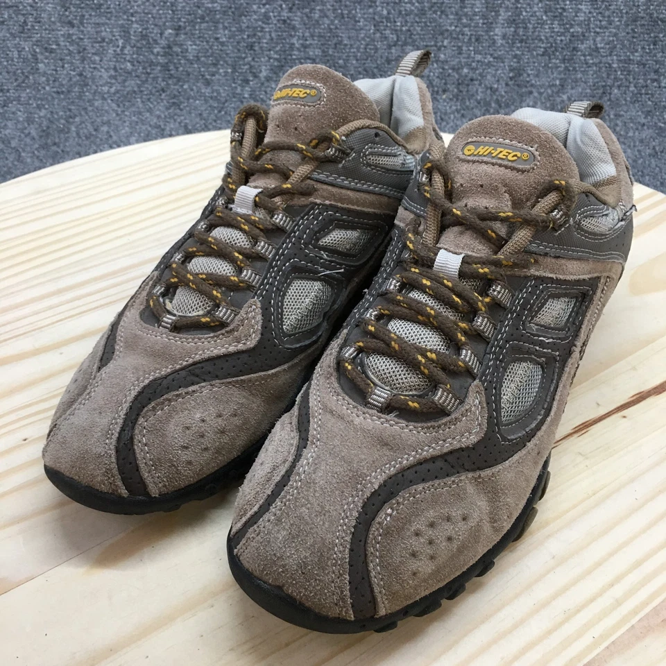 Hi Tec Hiking Shoes Womens 9.5 Brown Suede Round Toe Lace Up Comfort Low - Image 3 of 4