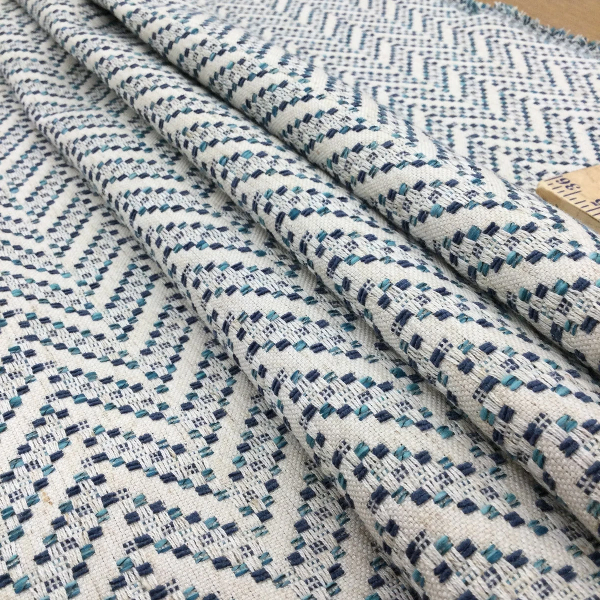 Navy blue curtain fabric top