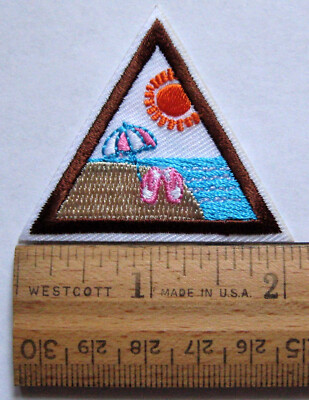 Girl Scout Brownie BEACH AWARENESS TRY-IT Council Own Badge Ocean Ecology Patch