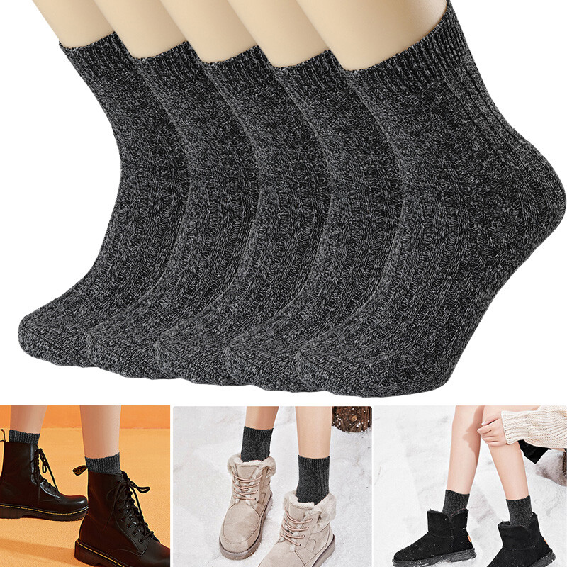 Pairs Womens Winter Warm Thermal Lambs Wool Heavy Duty Boot