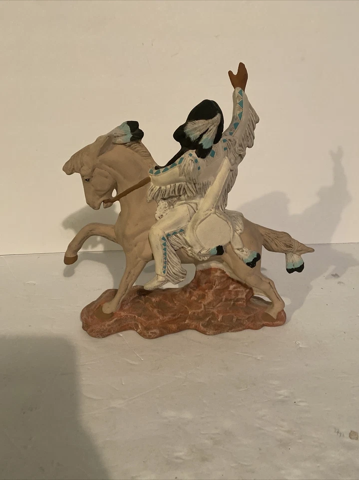 Estatuilla Southwestern montando a caballo cerámica casera vintage Foto 4 de 4