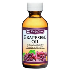 De La Cruz Grapeseed Oil, Expeller-Pressed, Hexane-Free, Bottled in USA 2 FL OZ