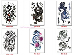 6 X Temporary Tattoos Body Arm Tattoo Sticker Half Sleeve Fake Waterproof US