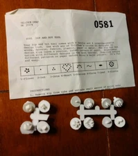 Vintage Tri Chem Dip and Dot Tool Set Of 12 Design Tips Flowers