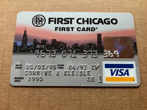 FIRST CHICAGO FIRST CARD VISA w/Flying Eagle Hologram, expired 06/97 | eBay