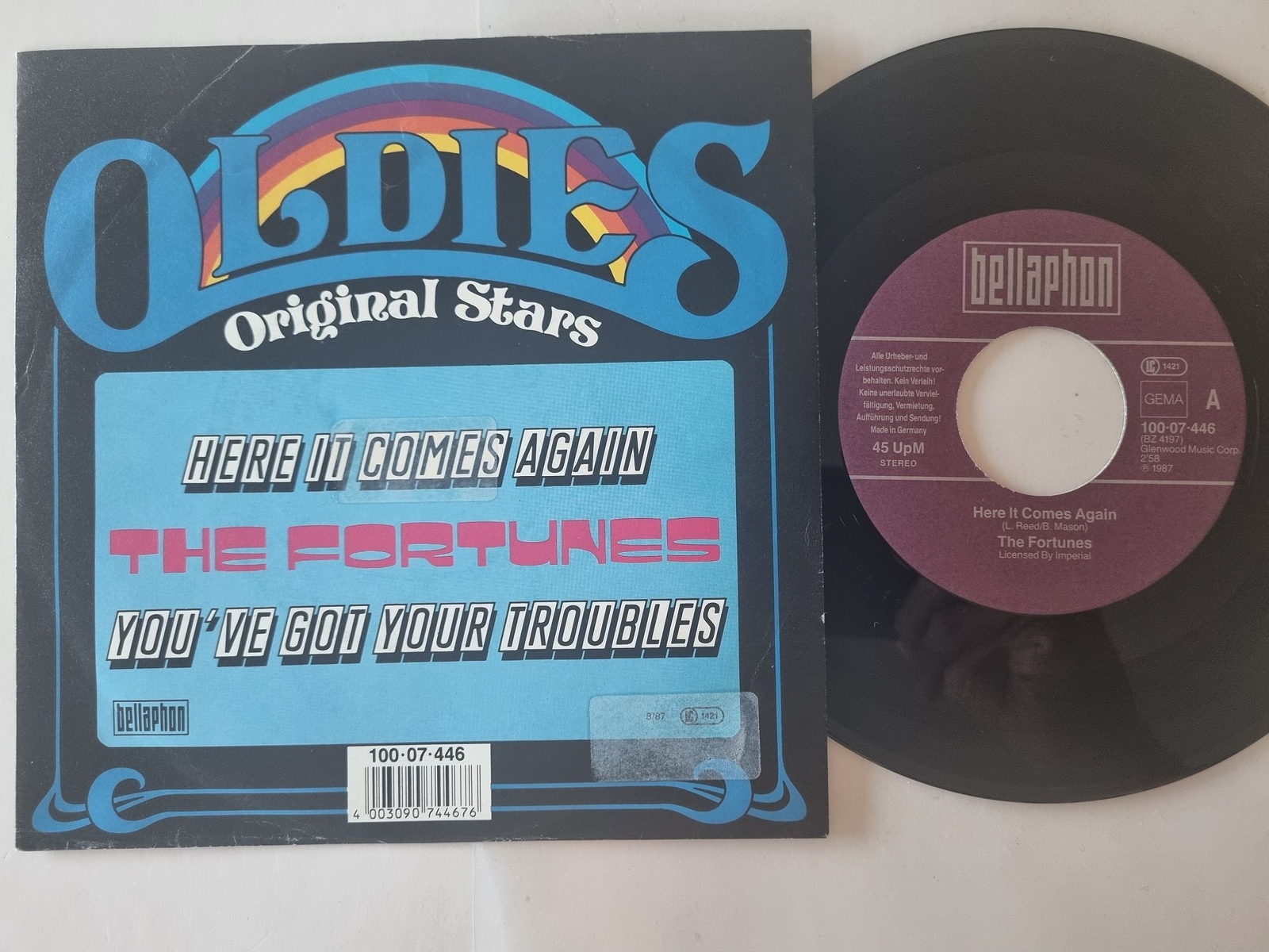 The Fortunes - Here it comes again/ You've got your troubles 7'' Vinyl Germany