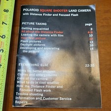 POLAROID SQUARE SHOOTER LAND CAMERA FOCUSED FLASH MANUAL OLD VINTAGE