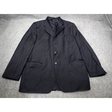 Brooks Brothers 346 Blazer Jacket 46L Navy Blue Single Breasted 2 Button Wool