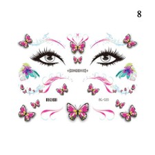 Face Stickers Tattoo Stickers Flower Tattoo Stickers Temporary Tattoos   .