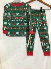 Carter's Fair Isle Green Boy Cotton 2 pc Pajama Set Baby Christmas 12M,18M,24M