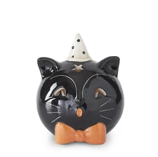 K & K Interiors - Black Cat Head with LED - 42305B