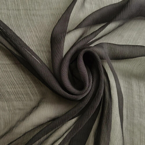 55'' Wide By Yard Plain Silk Chiffon Crepe Fabric Silk Crinkled Georgette Yoryo - Picture 3 of 27