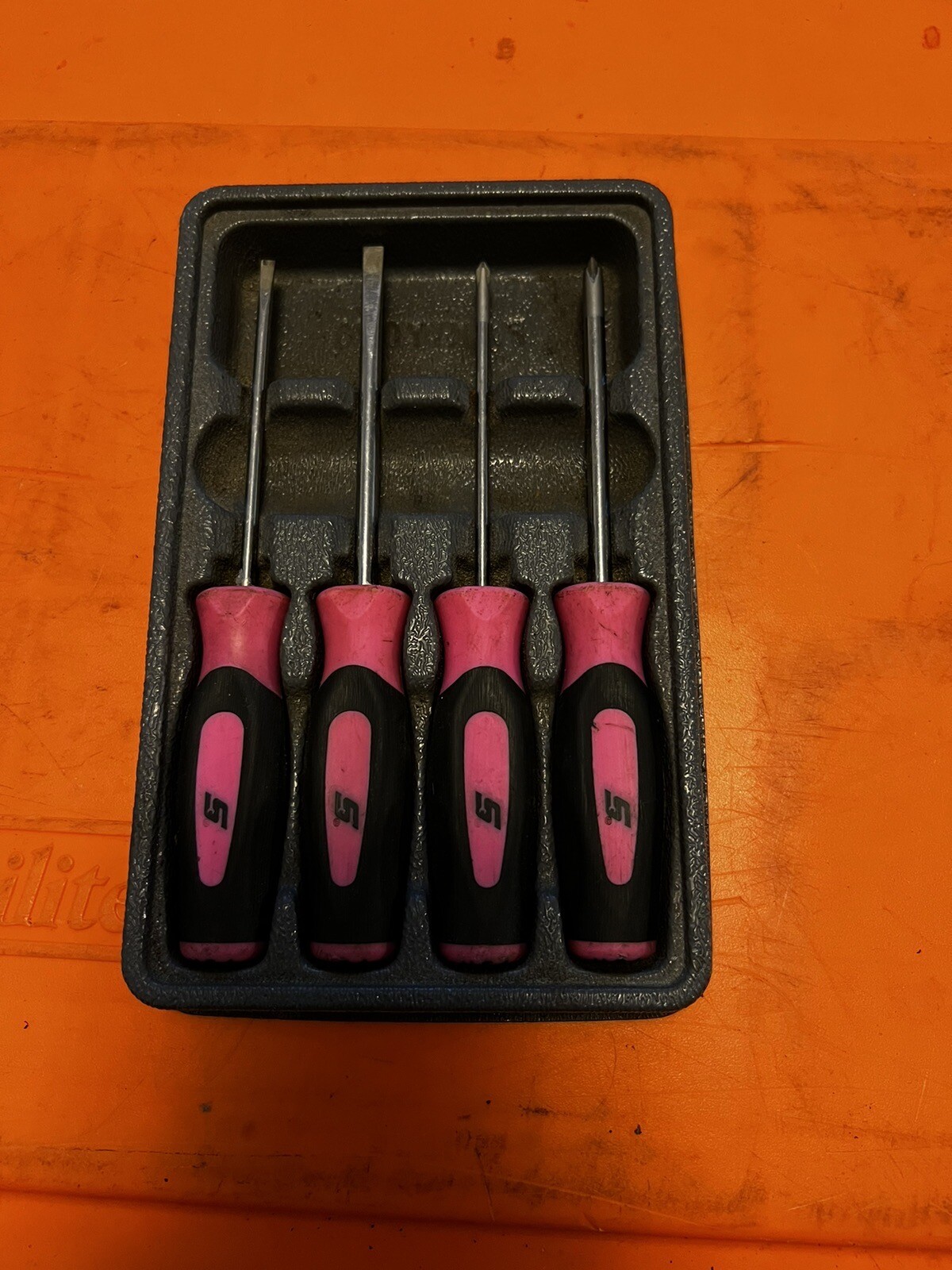 Snap On Tools SGDX40BPM Mini 4pc Soft Grip PINK Screwdriver Set eBay