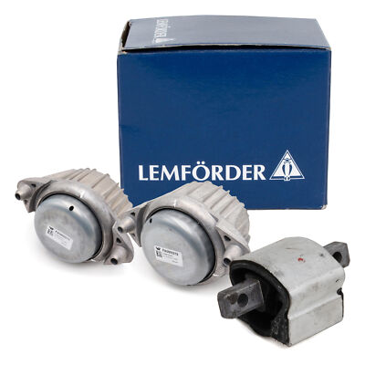 2x LEMFÖRDER Motorlager + Getriebelager für MERCEDES W204 C/A218 W212 CDI OM651