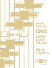 1986 Chevy 10-30 Series Ld Truck Wiring Diagrams - 11x26 Inch Foldouts