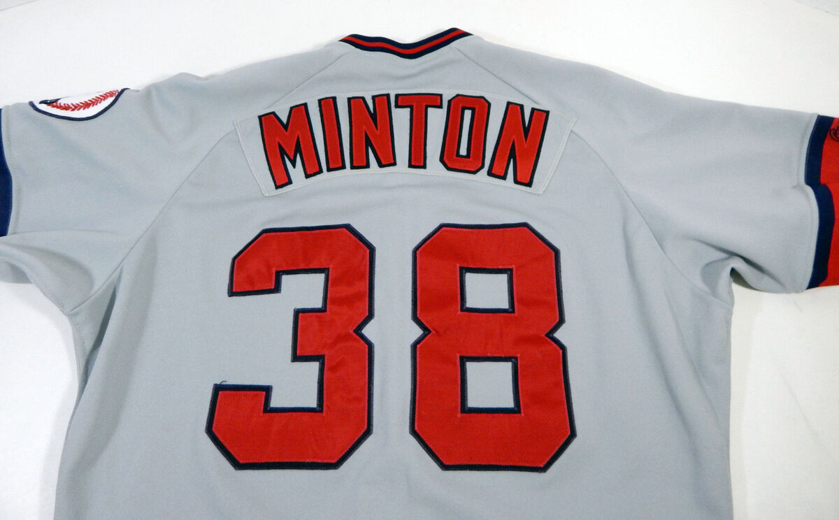 1990 California Angels Greg Minton #38 Game Used Grey Jersey 44 DP14369