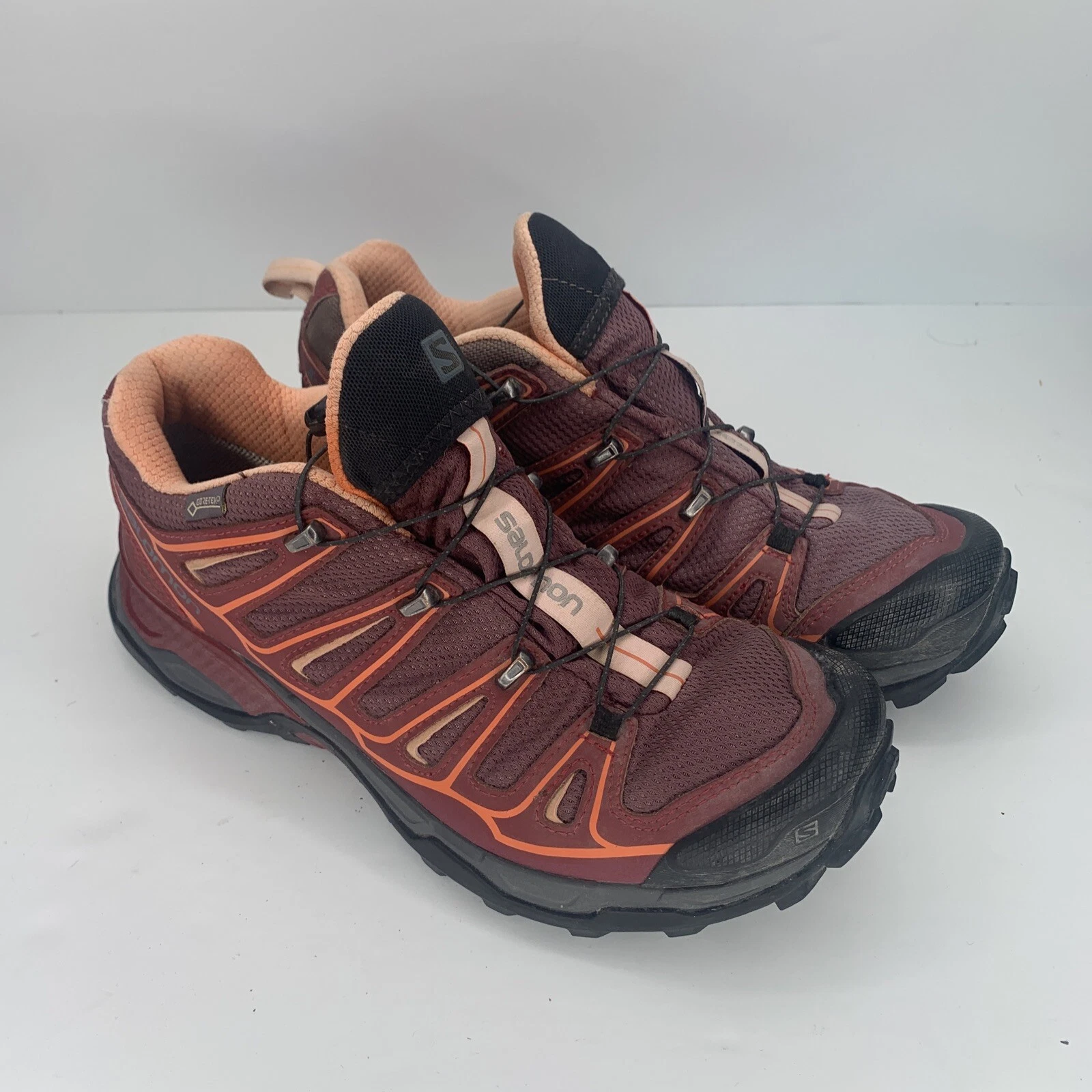 Salomon X Ultra donna impermeabile rosso basso Gore Tex taglia 8 pizzo rapido 393054