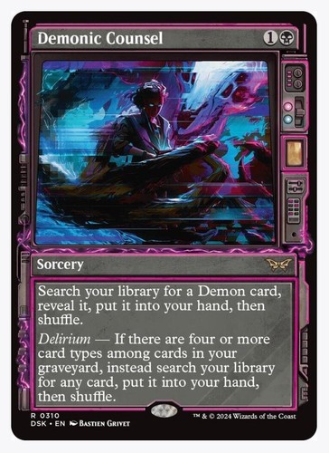 DEMONIC COUNSEL X4 Duskmourn: House Of Horror DSK Magic MTG MINT