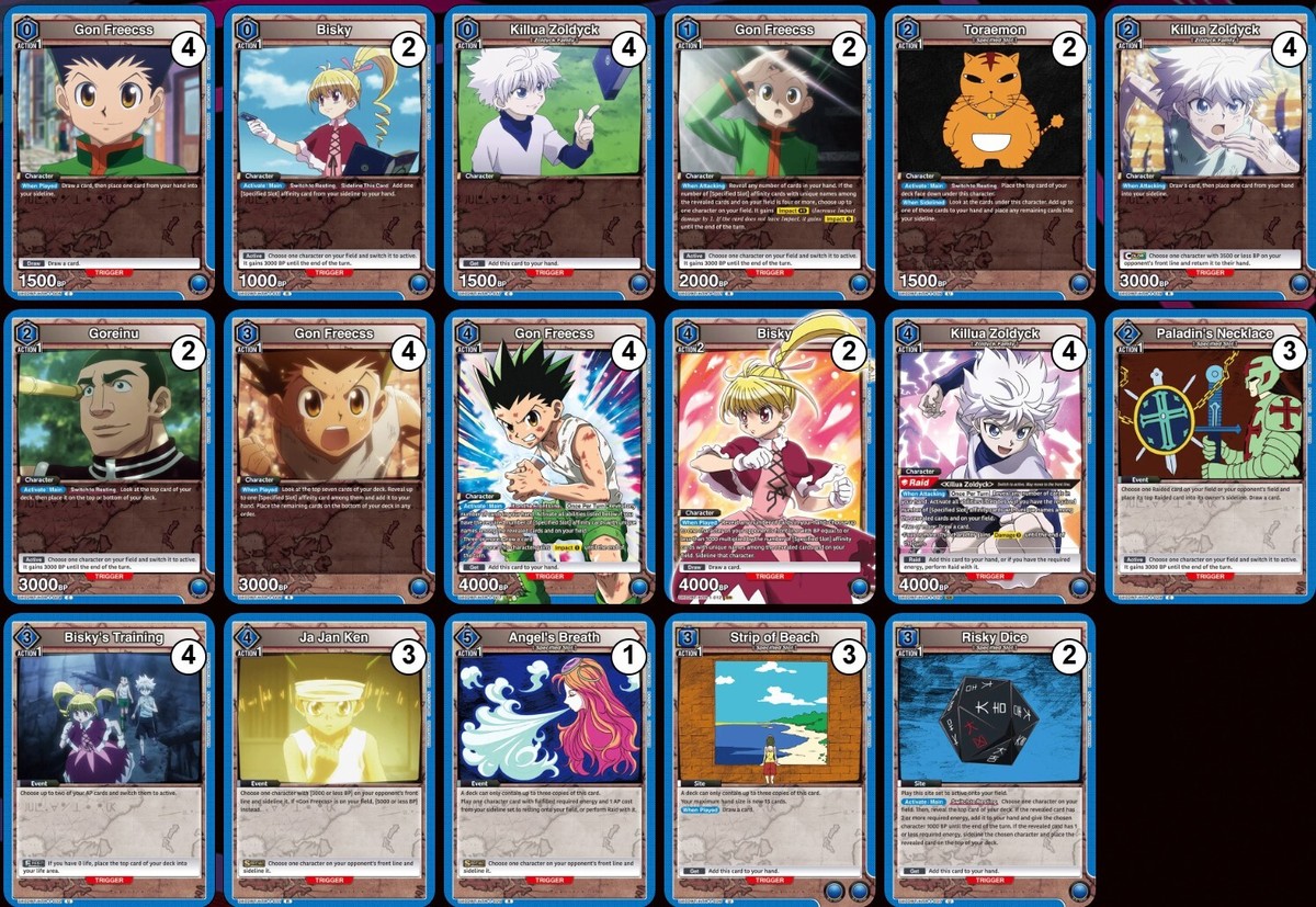 Union Arena HTR Hunter x Hunter Blue Specified Slots v3 JaJanKen