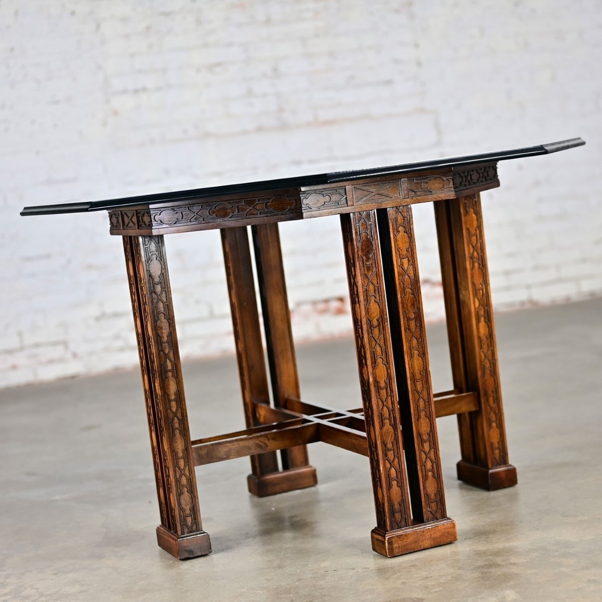 Chinese Chippendale Drexel Heritage Octagon Center or Dining Table