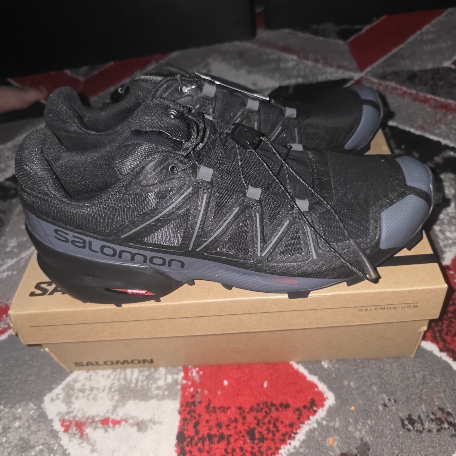 Salomon Speedcross 5 Scarpe da Trail Running Taglia 12.5 Nero Phantom
