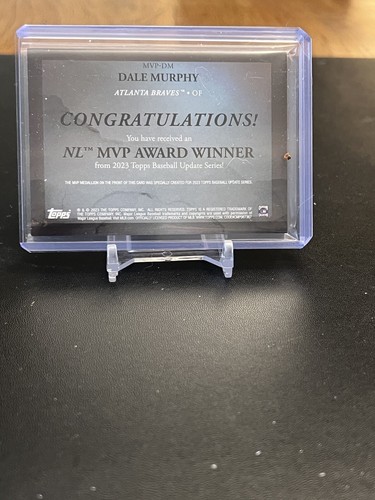Dale Murphy 2023 Topps Update MVP Relic Black /199 SP Atlanta Braves - Picture 2 of 2