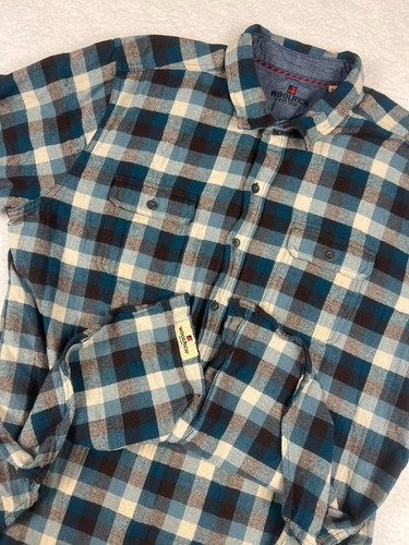 Woolrich Flannel Mens 2XL Shirt Plaid Cotton Long Sleeve Button Up Pocket XXL - Picture 4 of 12