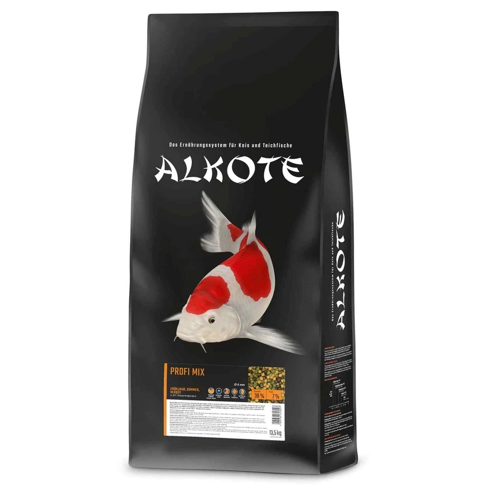 ALKOTE Profi Mix 6 mm 13,5 kg Koifutter Fischfutter Hauptfutter für Koi AL-KO-TE