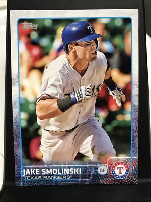 2015 Topps Series 2 Jake Smolinski #408 Texas Rangers RC