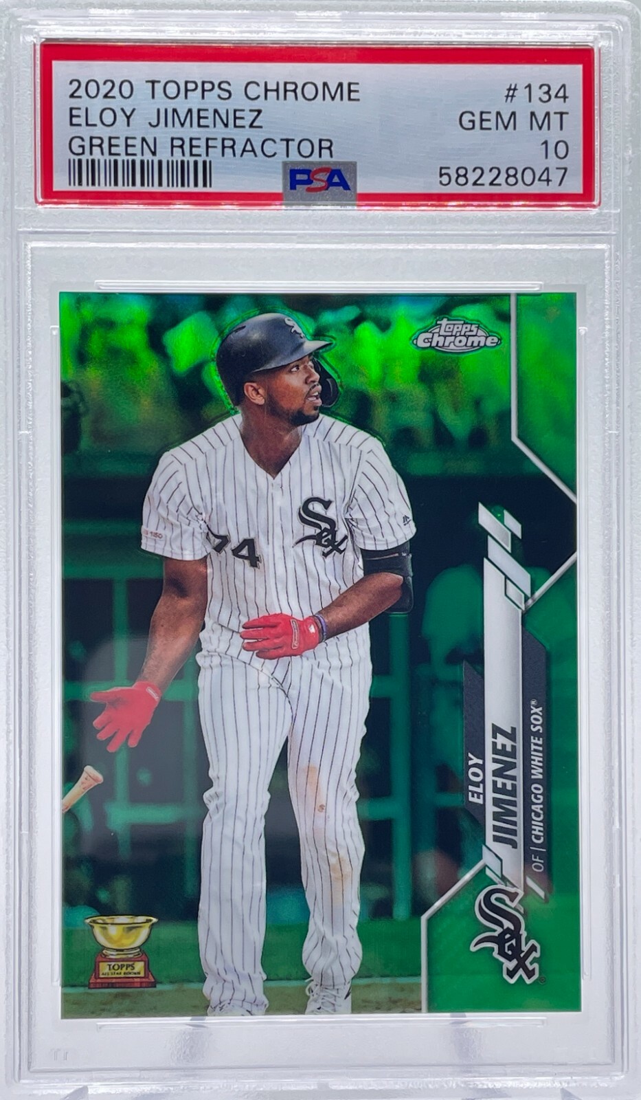 PSA 10 Eloy Jimenez 2020 Topps Chrome Green Refractor /99 Rookie Cup GEM MINT