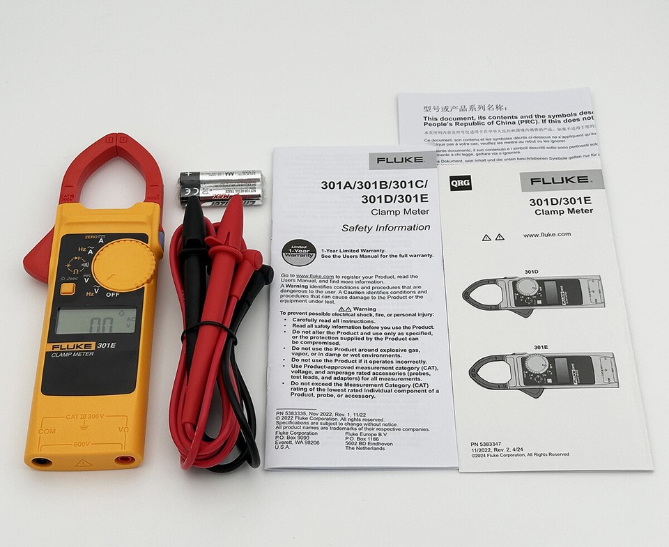 Fluke 301C New AC Digital Clamp Meter Voltage Tester Multitester