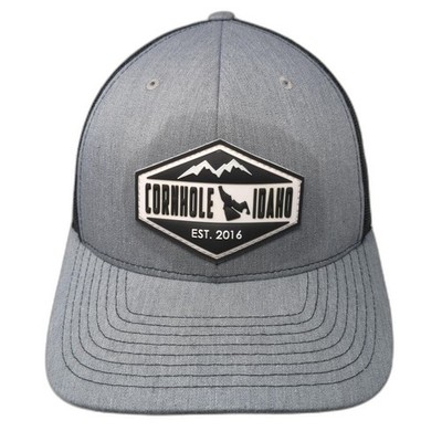 Cornhole Idaho Est. 2016 Snapback Trucker Hat Gray One Size Mesh Back Richardson