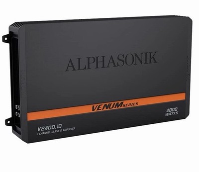 Alphasonik V2400.1D VENUM Series 4800 Watts Max Monoblock Car Audio Amplifier