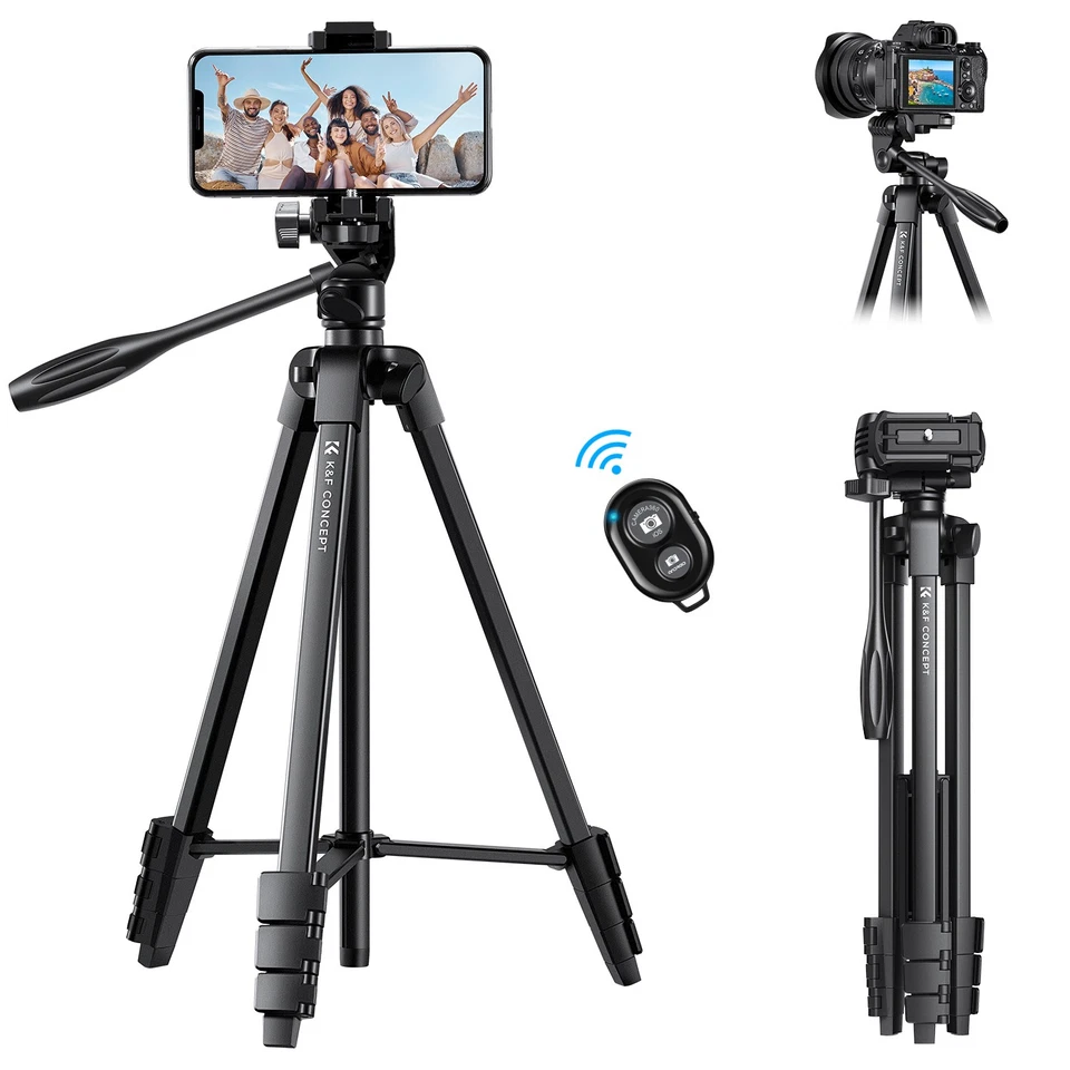 K&F Concept Handy Stativ 152cm Leichtes Stativ Tripod für DSLR Canon Nikon Sony - Bild 2 von 4