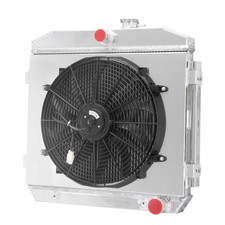 3 Row Aluminum Radiator Shroud Fan for Chevy Bel Air Nomad V8 1955-1957 CU5057