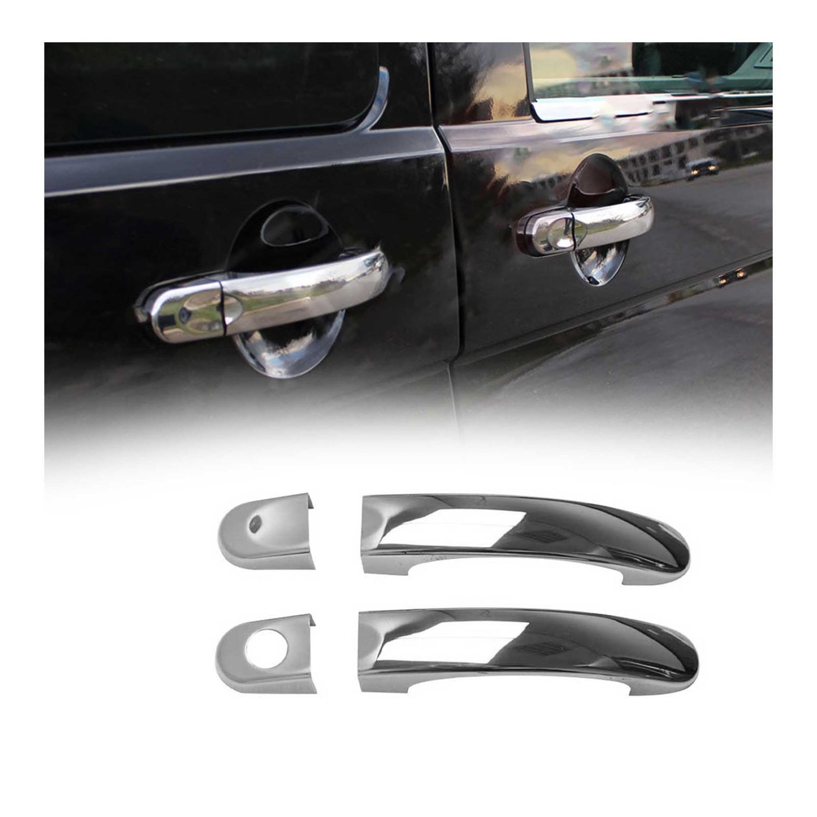 Accessoire poignée de porte VW T6 T6.1 2015-2024 en acier inoxydable 4pcs