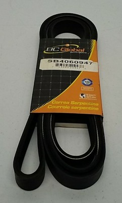BC Global SB4060947 Serpentine Belt   6-Rib Premium Drive Belt, Heavy-Duty