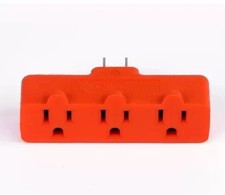 Heavy-Duty Grounded Triple Tap Adapter: 3-Way Electrical Splitter with 3 Outlets