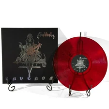 SABBAT Envenom LP Black Jacket with Silver Hot Foil Red Marble Vinyl