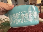 Vintage Turquoise Pyrex 475-B Amish Butterprint 2.5 Qt Vintage Casserole Dish