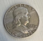 1953-D Franklin Half Dollar XF 50c KM# 195 90% silver Denver