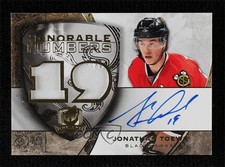2008-09 Upper Deck The Cup Honorable Numbers 12/19 Jonathan Toews Patch Auto 0c3